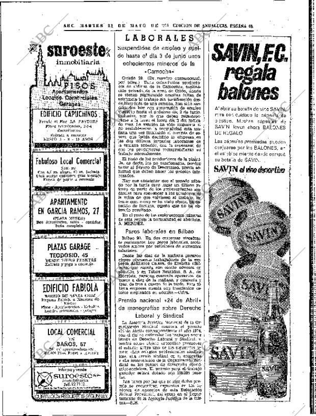 ABC SEVILLA 21-05-1974 página 46