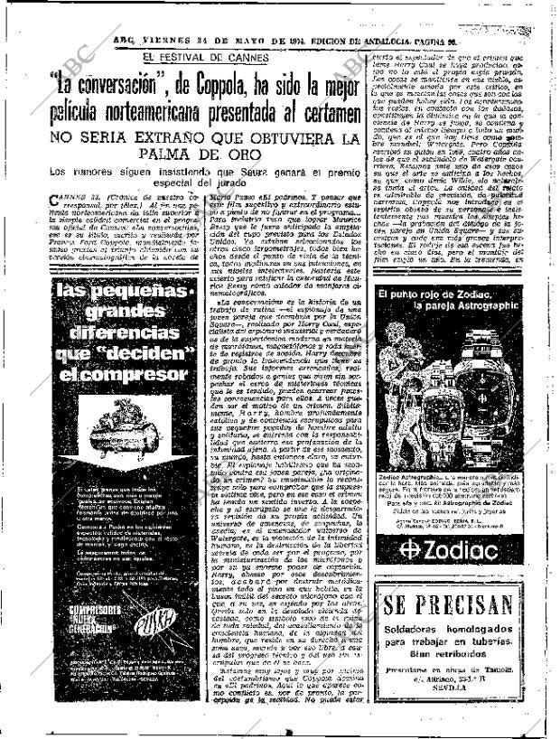 ABC SEVILLA 24-05-1974 página 96