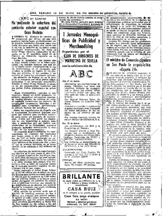 ABC SEVILLA 25-05-1974 página 42