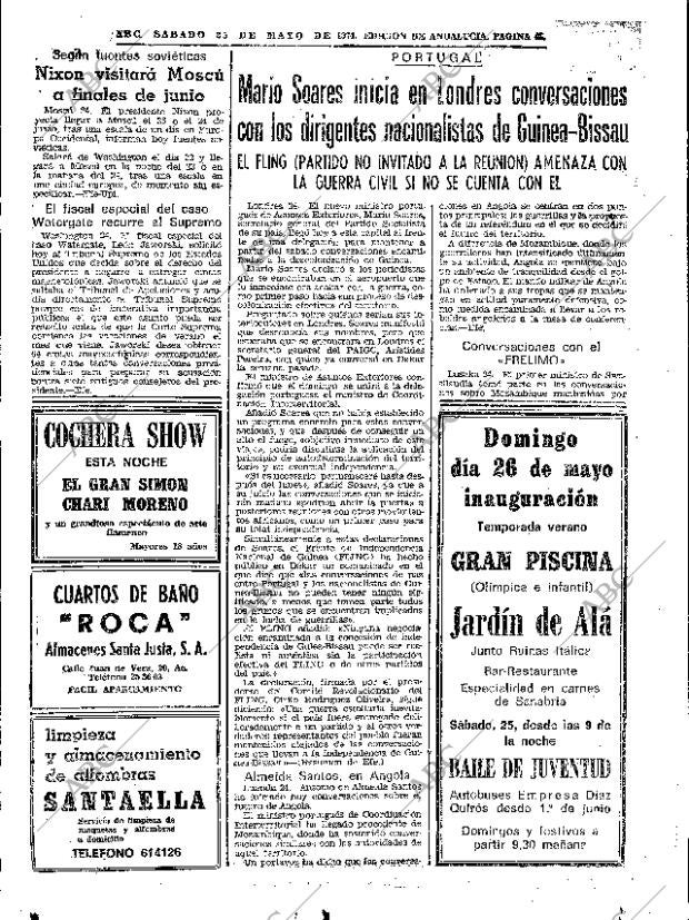 ABC SEVILLA 25-05-1974 página 43