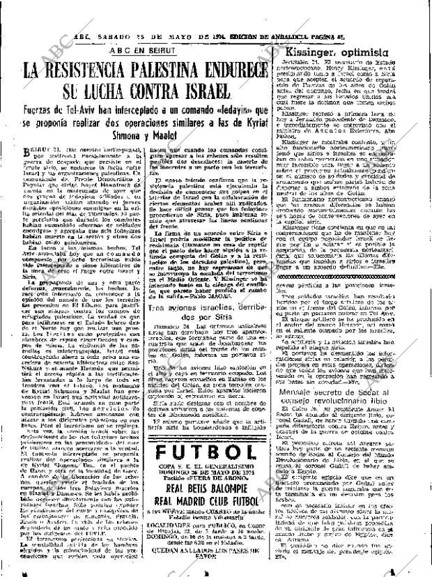 ABC SEVILLA 25-05-1974 página 45