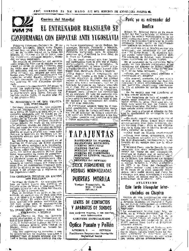 ABC SEVILLA 25-05-1974 página 63