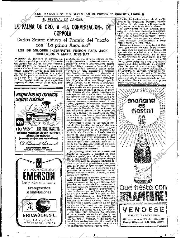 ABC SEVILLA 25-05-1974 página 88