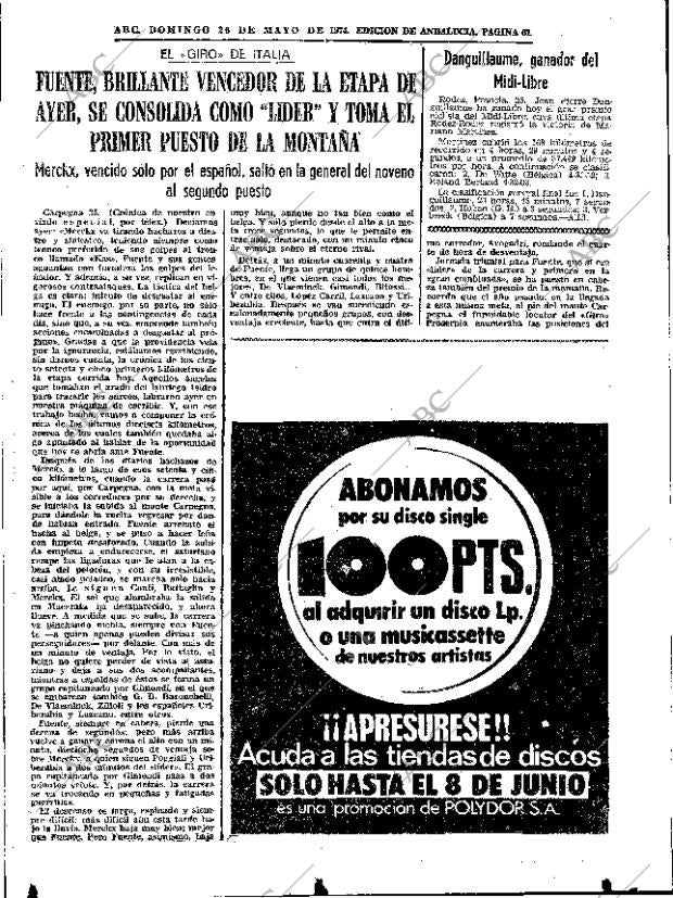 ABC SEVILLA 26-05-1974 página 61