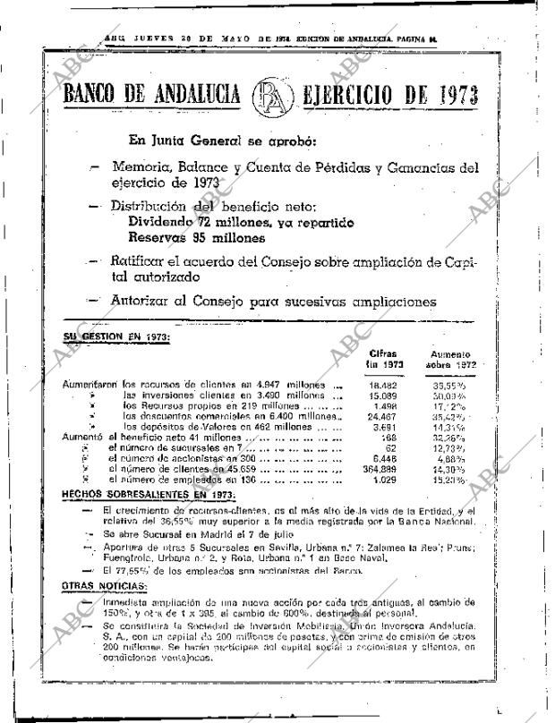 ABC SEVILLA 30-05-1974 página 44