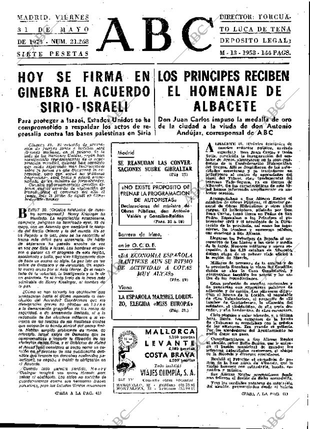 ABC MADRID 31-05-1974 página 25