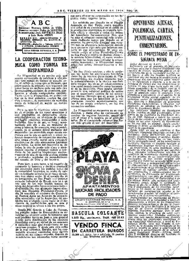 ABC MADRID 31-05-1974 página 26