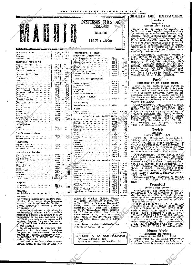 ABC MADRID 31-05-1974 página 73