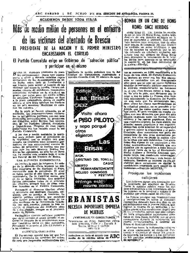 ABC SEVILLA 01-06-1974 página 33