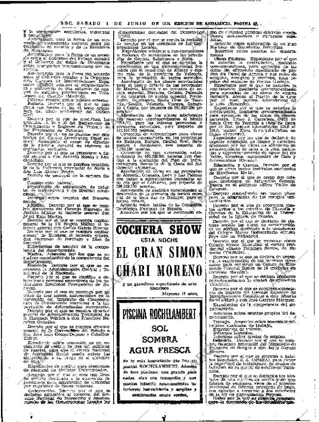 ABC SEVILLA 01-06-1974 página 42