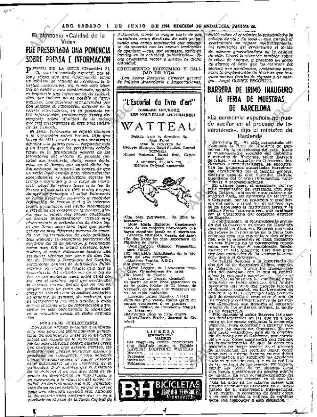 ABC SEVILLA 01-06-1974 página 44