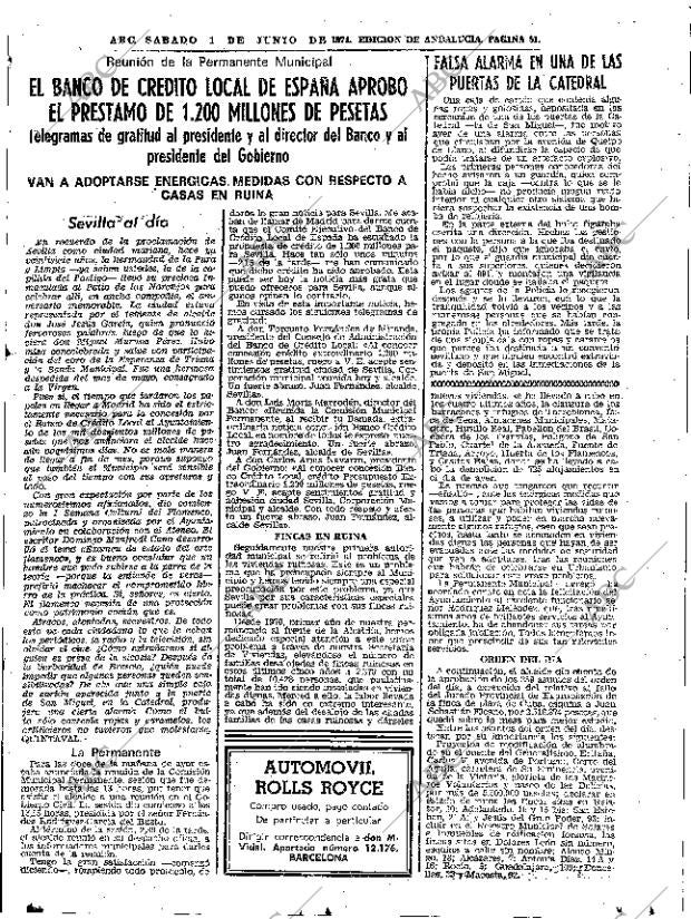 ABC SEVILLA 01-06-1974 página 51