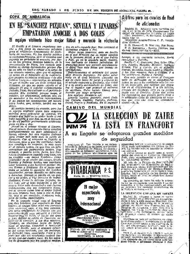 ABC SEVILLA 01-06-1974 página 63