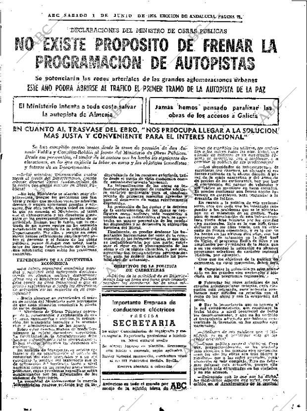 ABC SEVILLA 01-06-1974 página 71