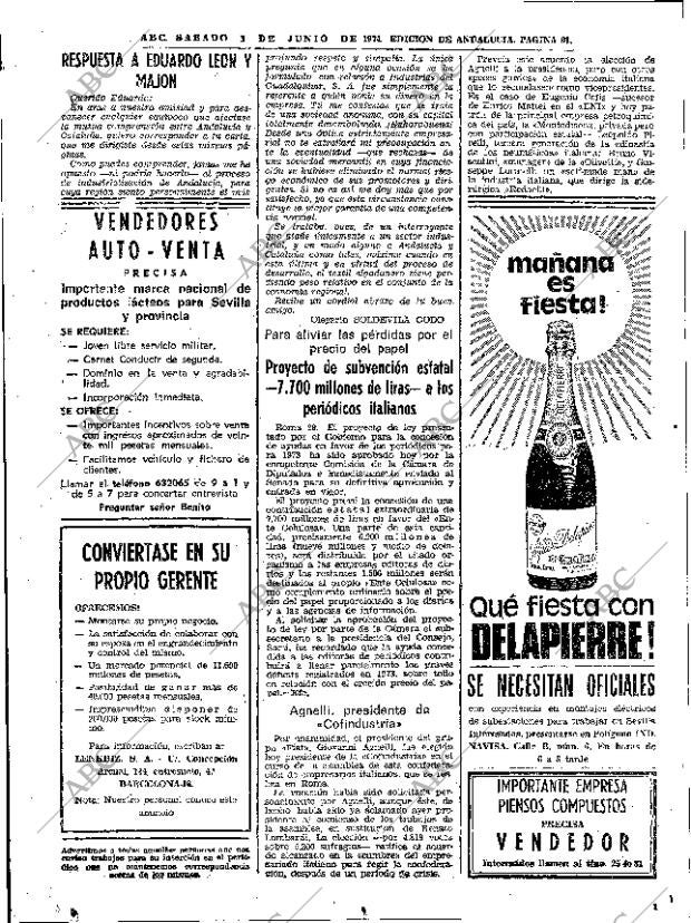 ABC SEVILLA 01-06-1974 página 91