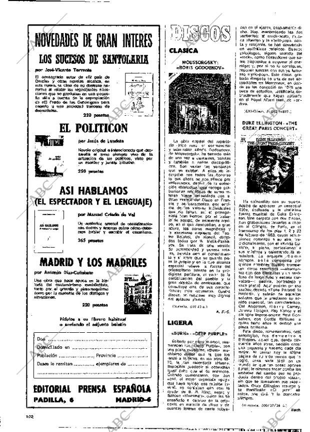 BLANCO Y NEGRO MADRID 08-06-1974 página 102