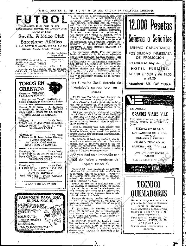 ABC SEVILLA 11-06-1974 página 36