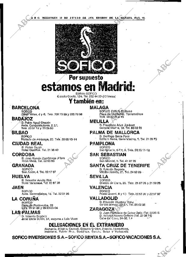 ABC MADRID 12-06-1974 página 74