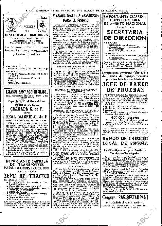 ABC MADRID 12-06-1974 página 86