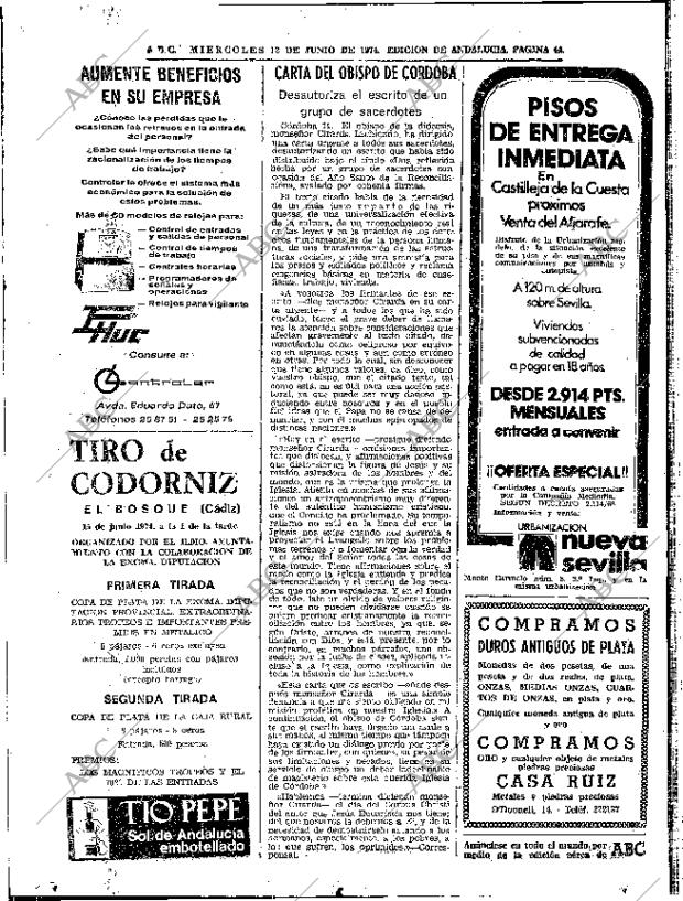 ABC SEVILLA 12-06-1974 página 44