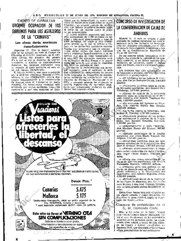 ABC SEVILLA 12-06-1974 página 57