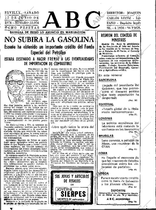 ABC SEVILLA 15-06-1974 página 31