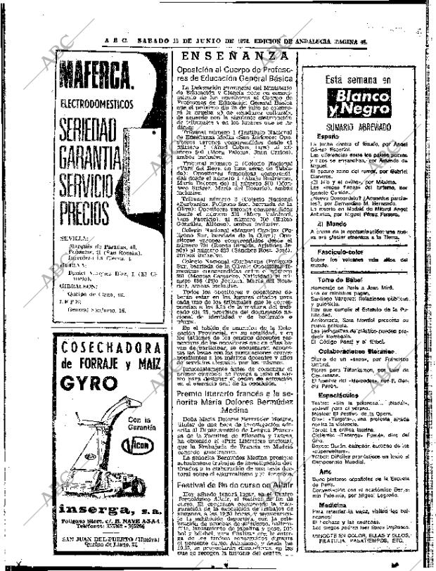 ABC SEVILLA 15-06-1974 página 48