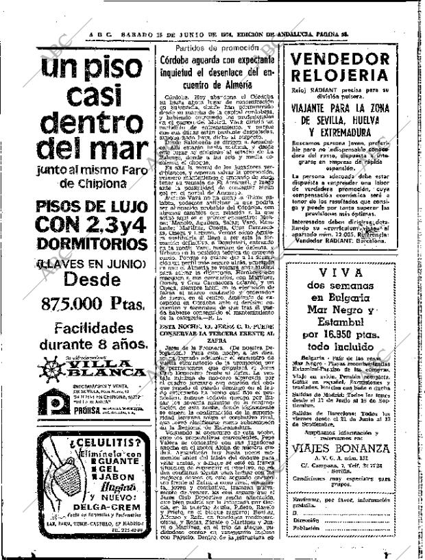 ABC SEVILLA 15-06-1974 página 58