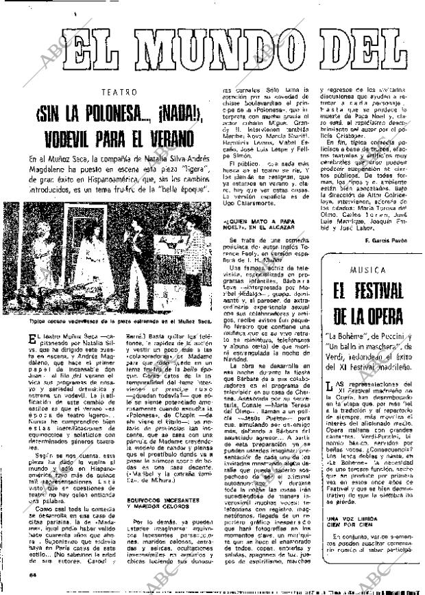 BLANCO Y NEGRO MADRID 15-06-1974 página 64
