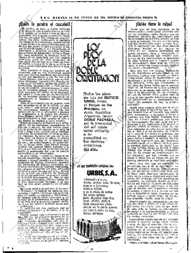 ABC SEVILLA 18-06-1974 página 70