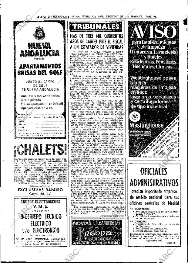 ABC MADRID 19-06-1974 página 42