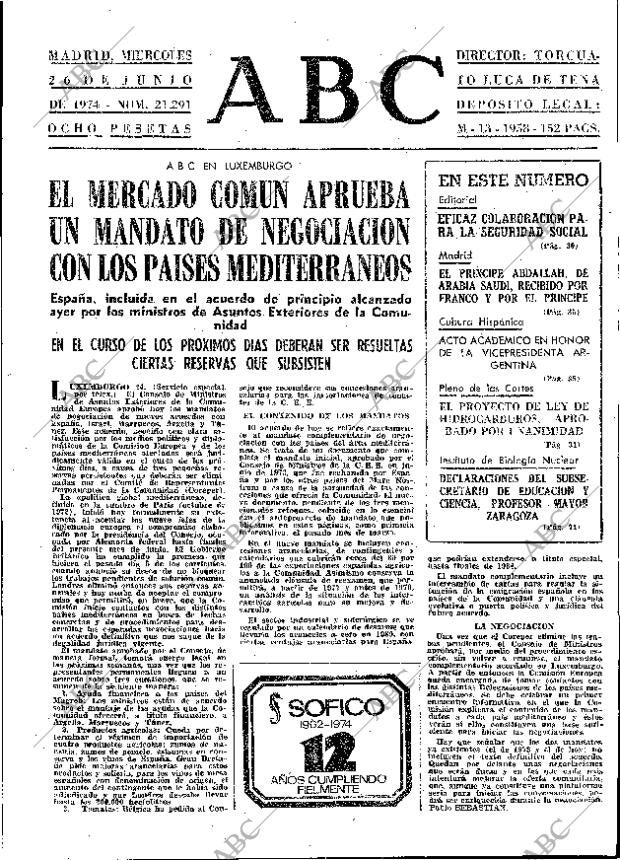 ABC MADRID 26-06-1974 página 27