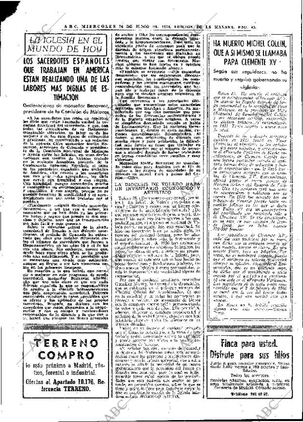 ABC MADRID 26-06-1974 página 43
