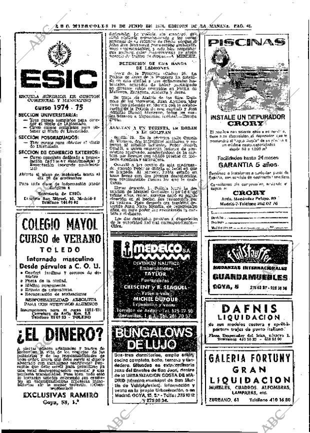 ABC MADRID 26-06-1974 página 46