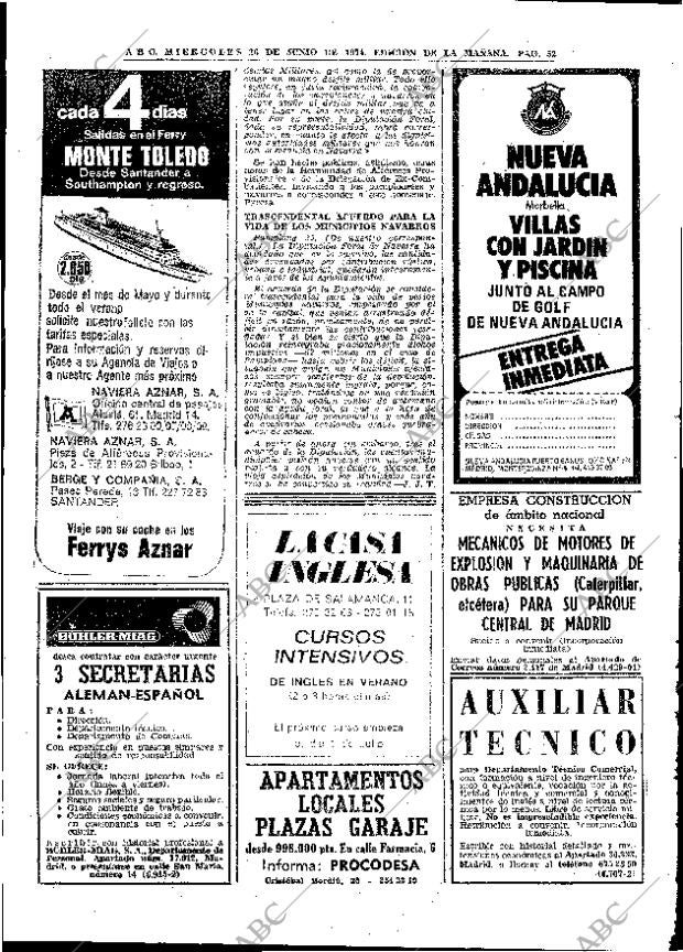 ABC MADRID 26-06-1974 página 50