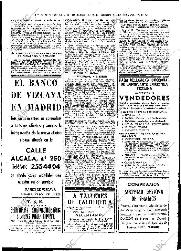 ABC MADRID 26-06-1974 página 54