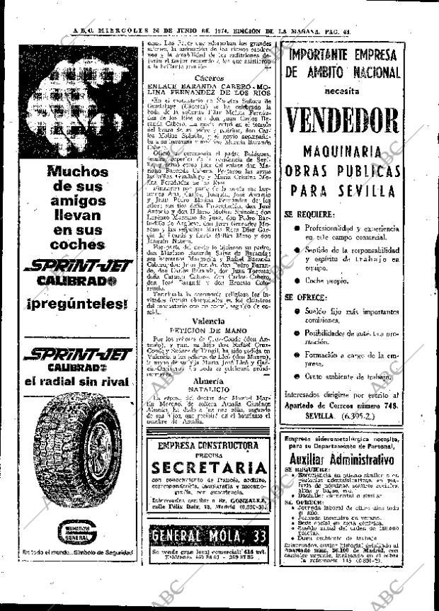 ABC MADRID 26-06-1974 página 62