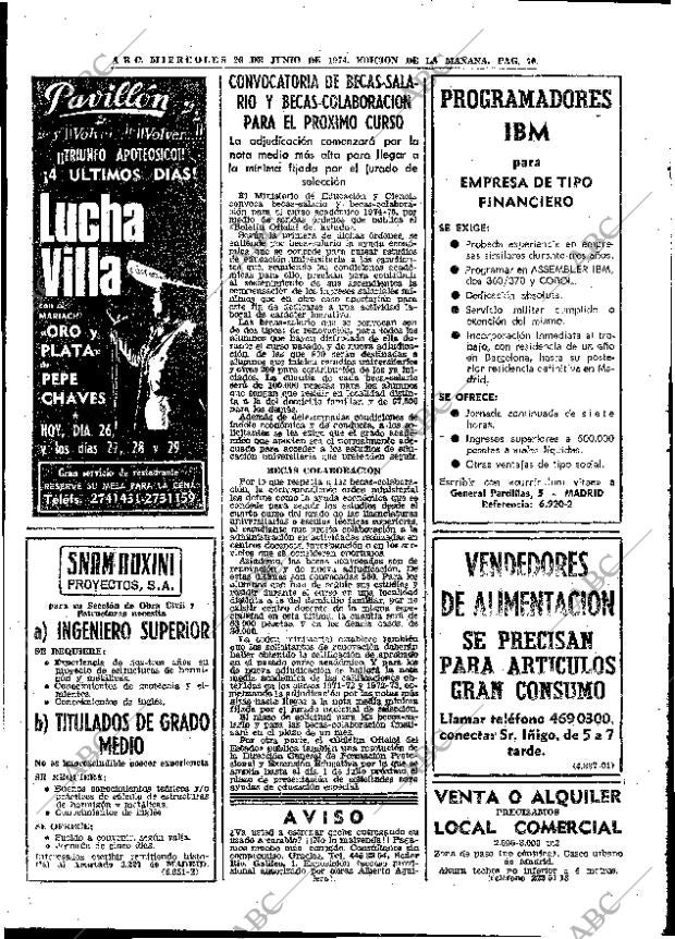 ABC MADRID 26-06-1974 página 68