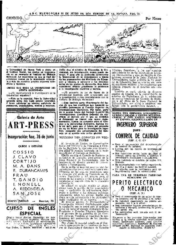 ABC MADRID 26-06-1974 página 70