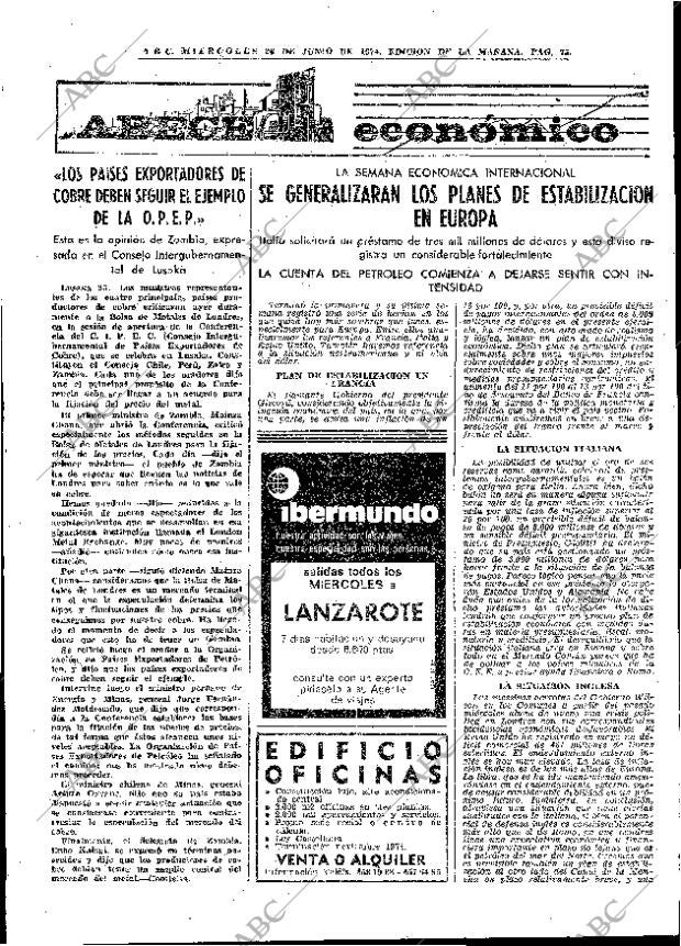 ABC MADRID 26-06-1974 página 73