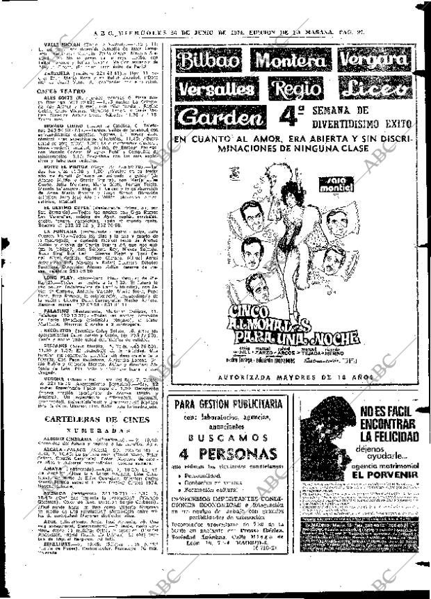 ABC MADRID 26-06-1974 página 95
