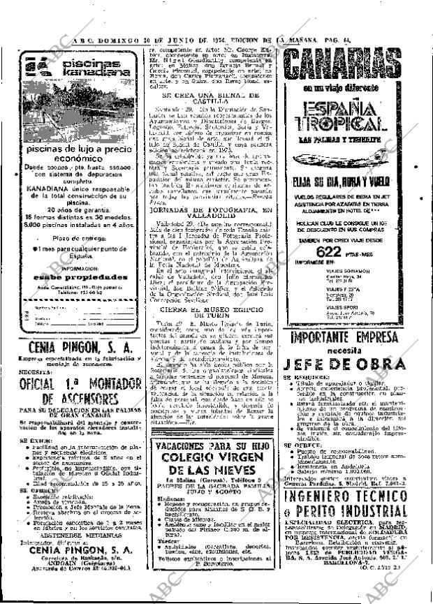 ABC MADRID 30-06-1974 página 44