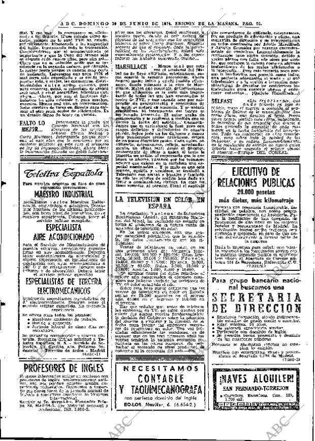 ABC MADRID 30-06-1974 página 76