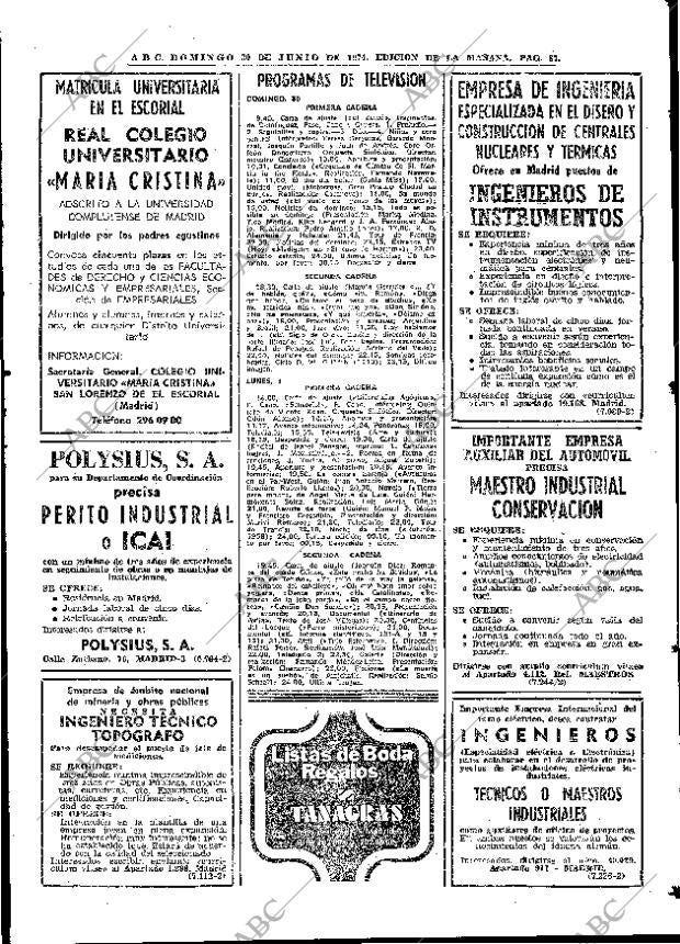 ABC MADRID 30-06-1974 página 87