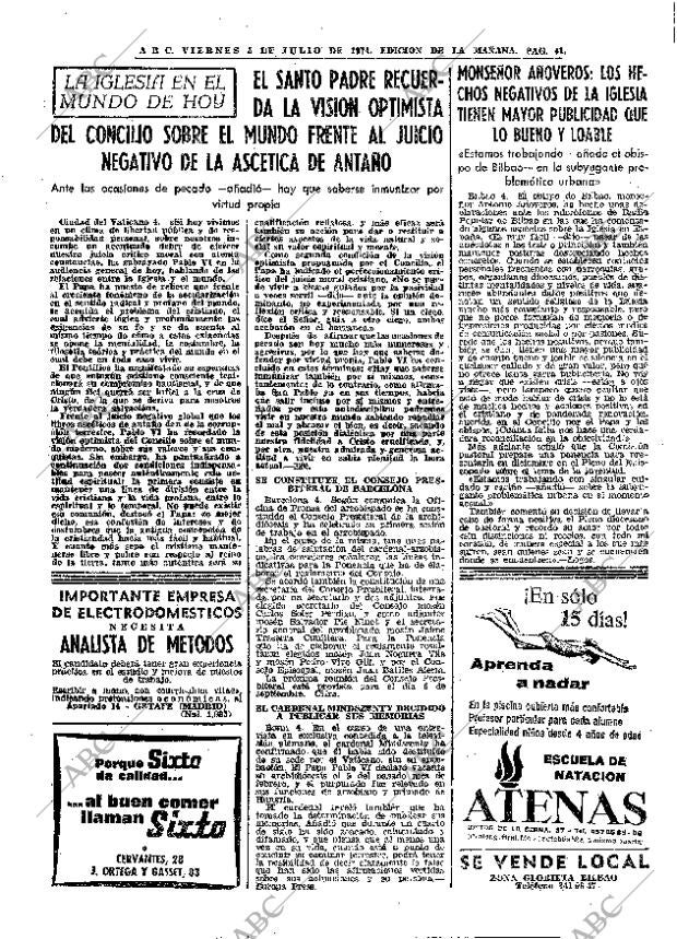 ABC MADRID 05-07-1974 página 41