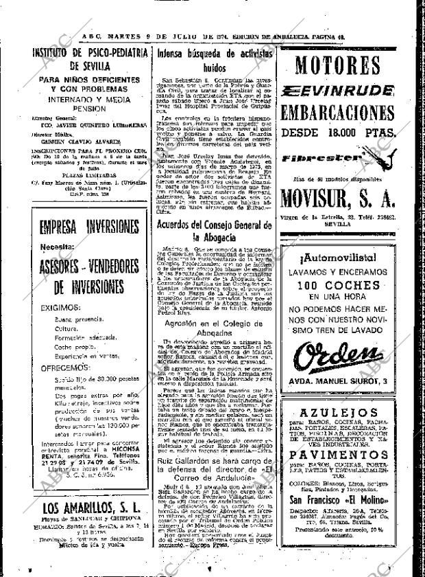 ABC SEVILLA 09-07-1974 página 46