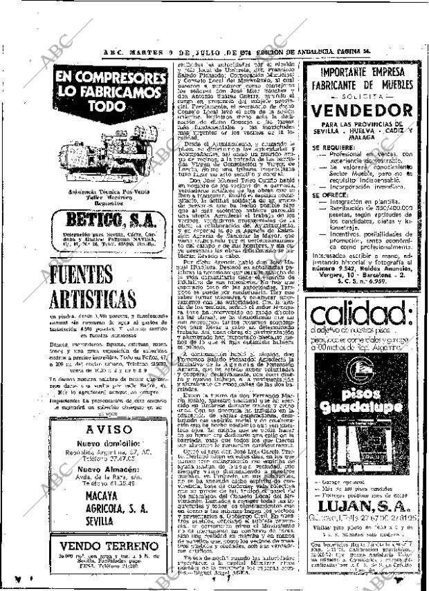 ABC SEVILLA 09-07-1974 página 54