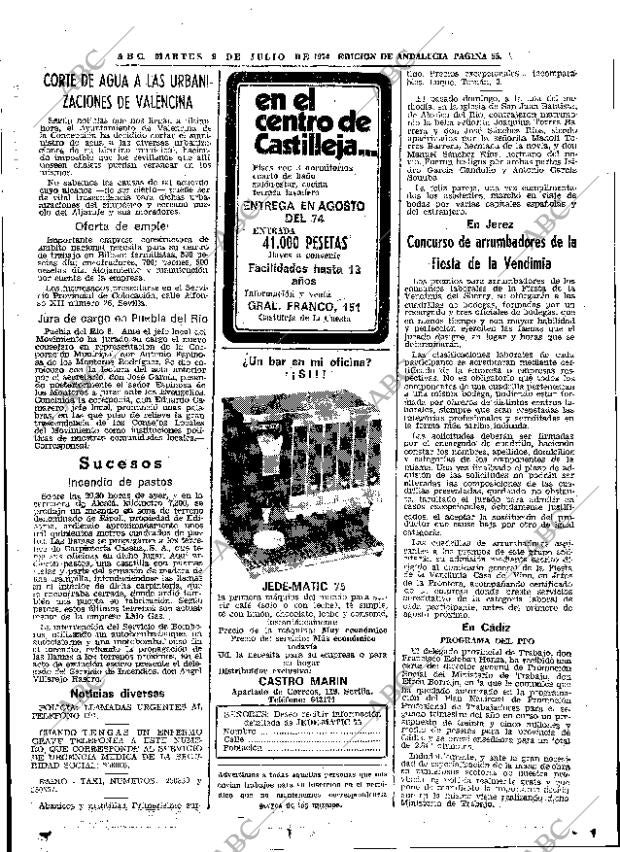 ABC SEVILLA 09-07-1974 página 55