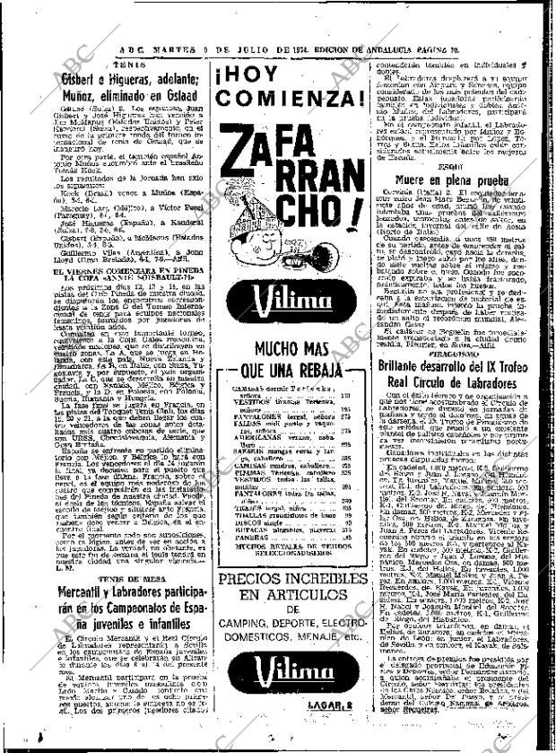 ABC SEVILLA 09-07-1974 página 70