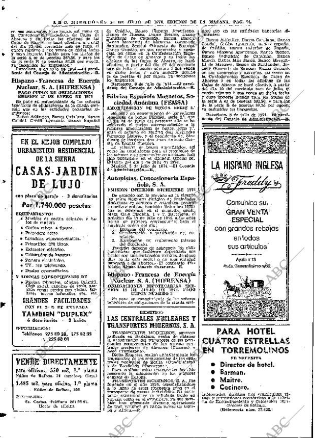 ABC MADRID 10-07-1974 página 74
